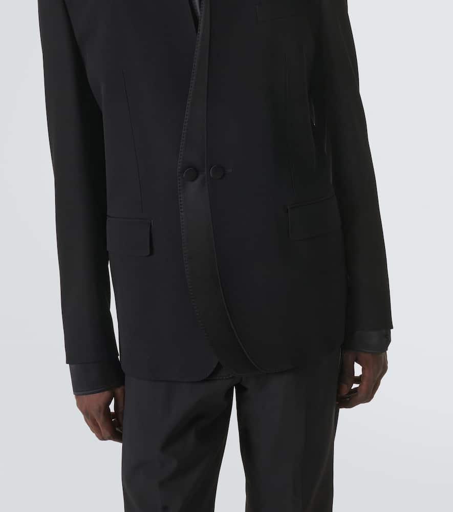 Wool-blend gabardine blazer