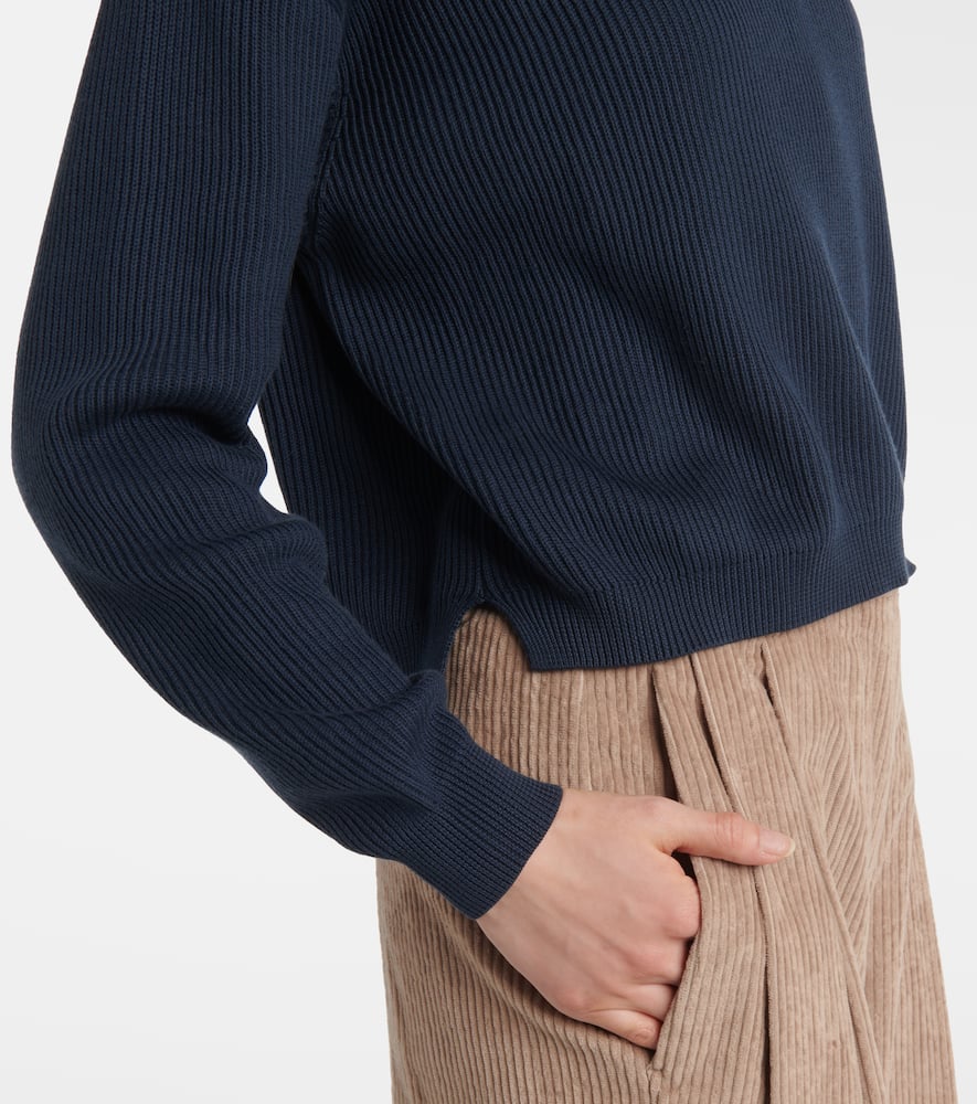 Cotton polo sweater