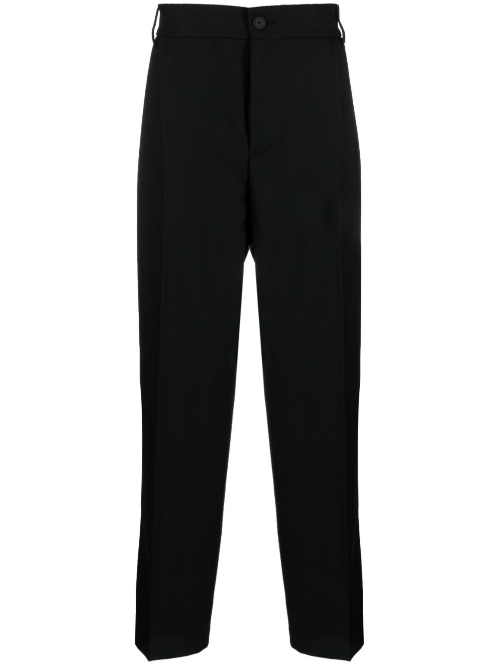 Straight-leg tailored trousers - Black