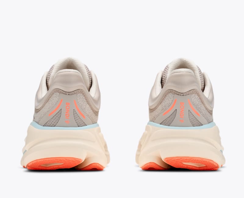 HOKA Women's Bondi 9 Shoes in River Rock Grey/Mineral Ore