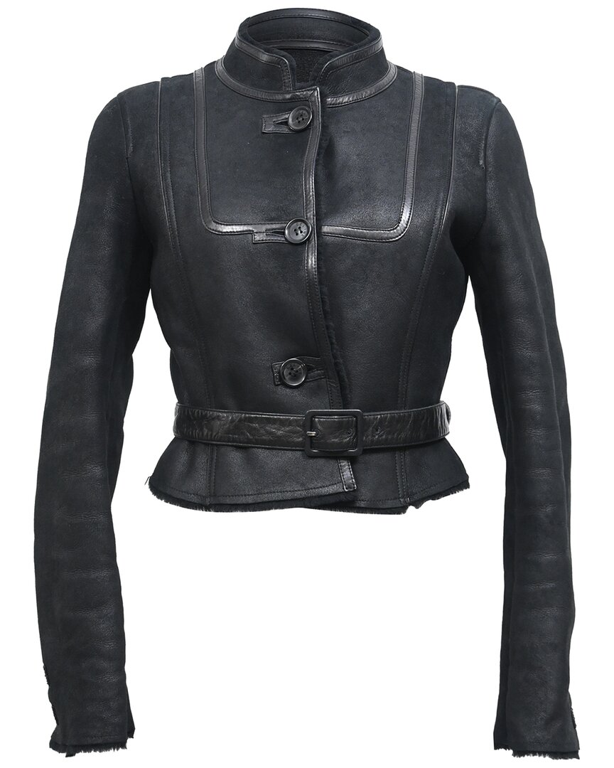 Belted Mandarin Collared Jacket (Authentic Pre-Loved)