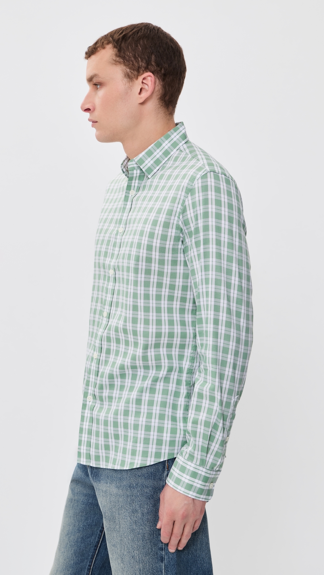 Movement Monterey Button Down Shirt Sage Isle Check