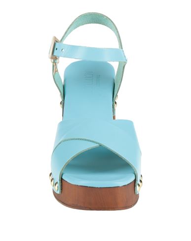 Woman Sandals Light blue Size 5 Leather