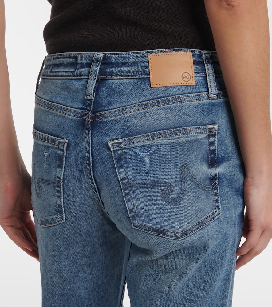 Girlfriend mid-rise straight jeans