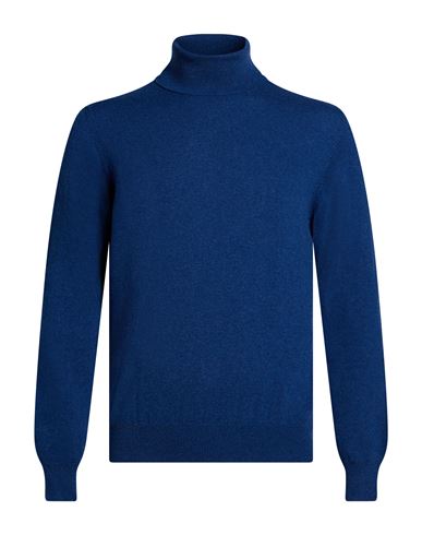 Man Turtleneck Bright blue Size 36 Cashmere
