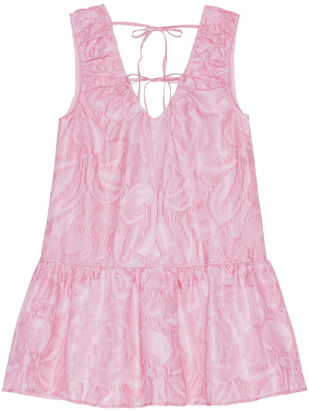 Patterned sleeveless dress - Pink