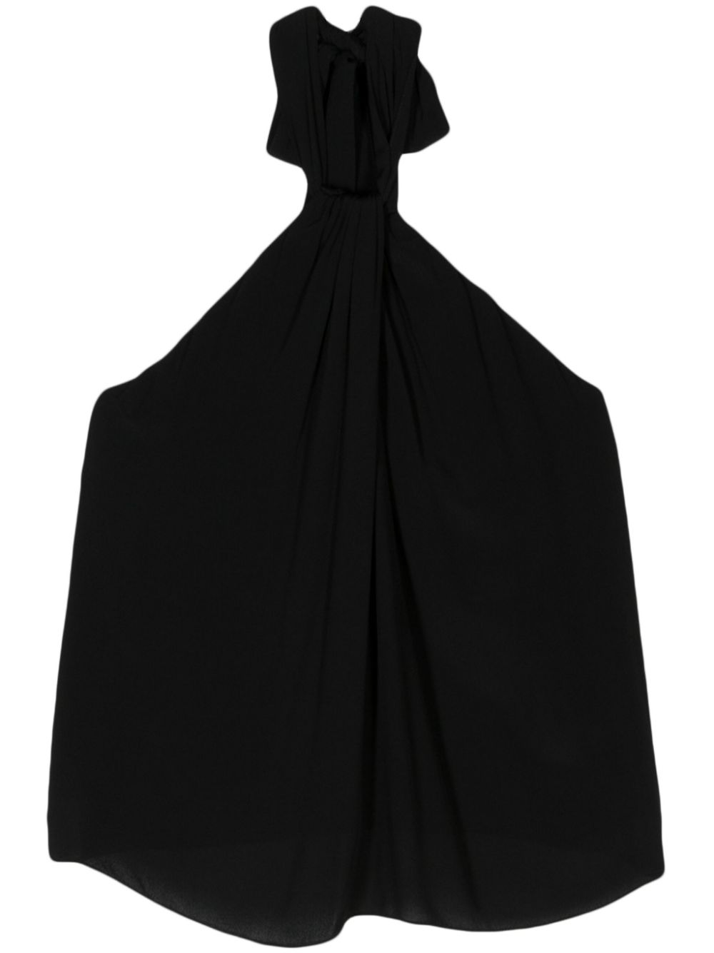 Halterneck crepe top - Black
