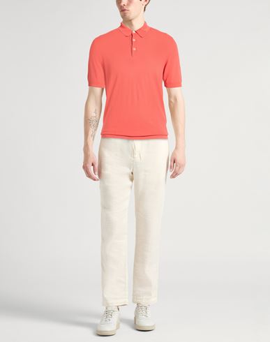 Man Polo shirt Rust Size M Cotton