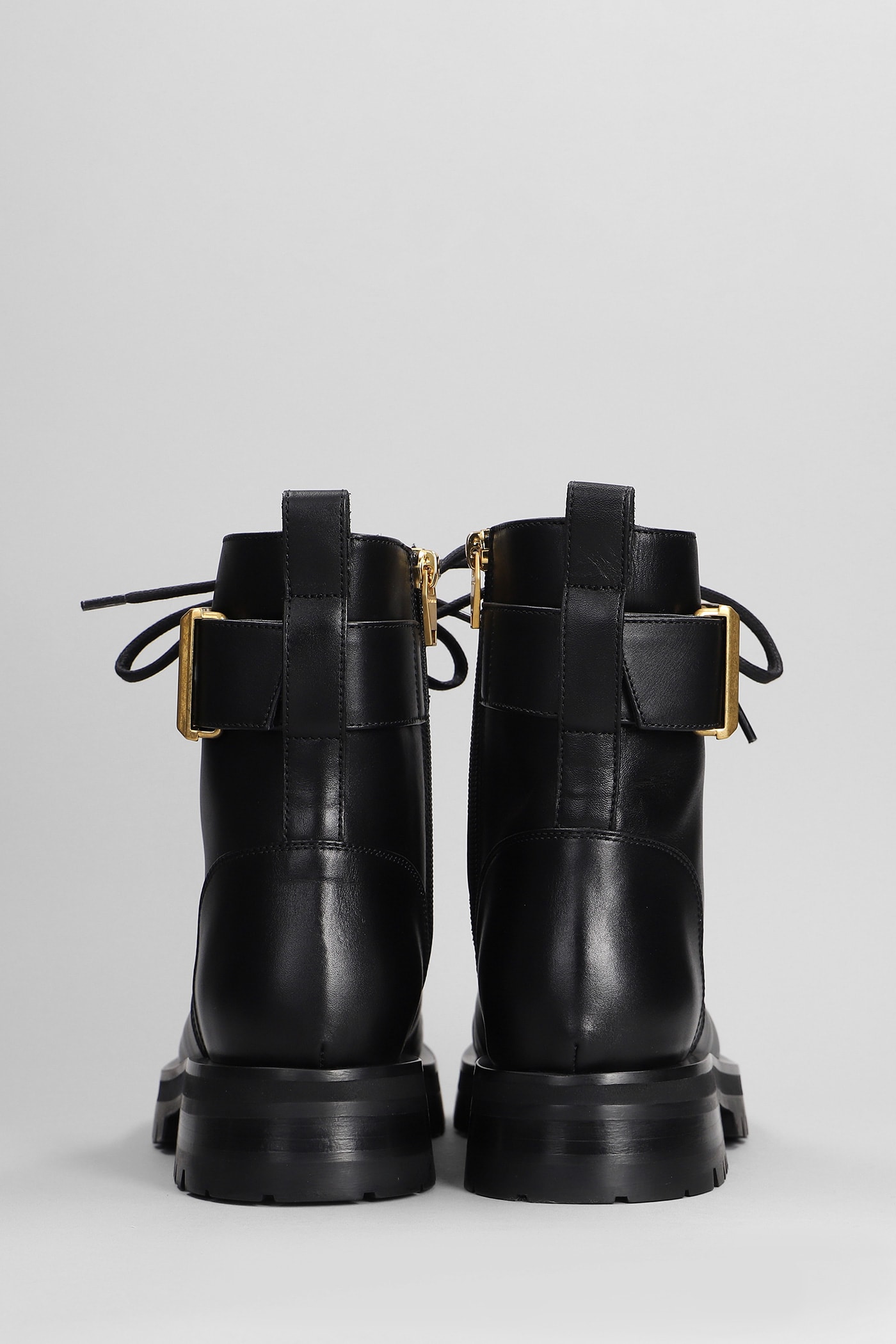 Charlie Army Combat Boots In Black Leather