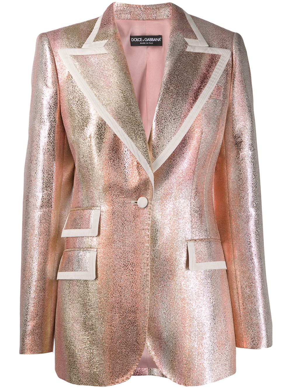 Shimmer tailored jacket - Gold