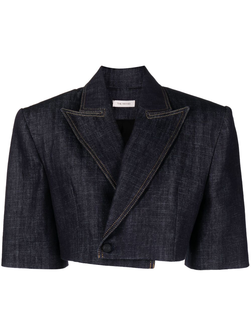 Aspos denim cropped blazer - Blue