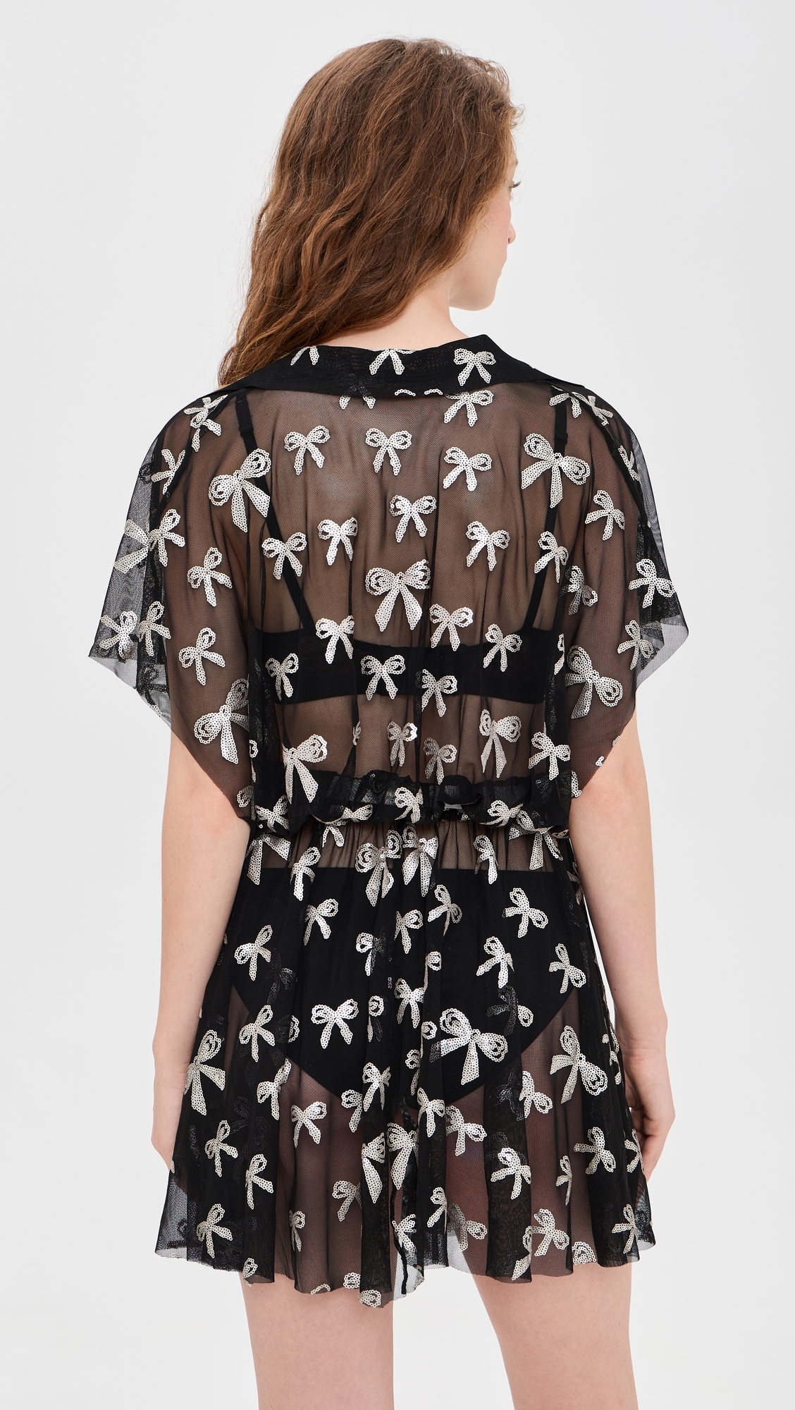 Super Oversized Boyfriend Mini Dress Black/Silver