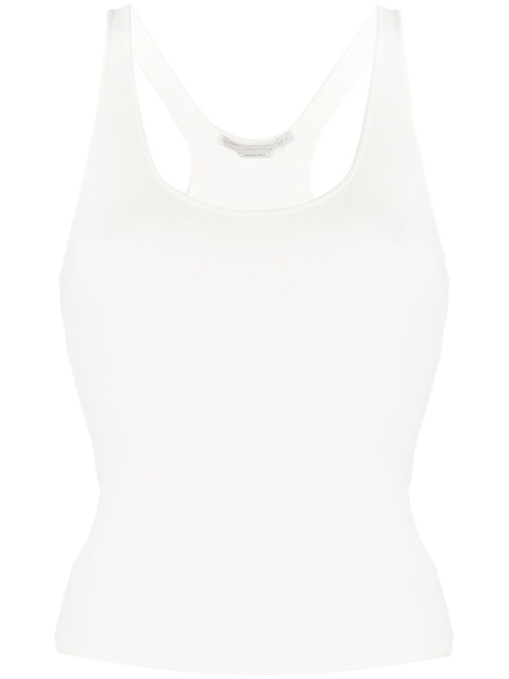 Sleeveless racerback tank top - White