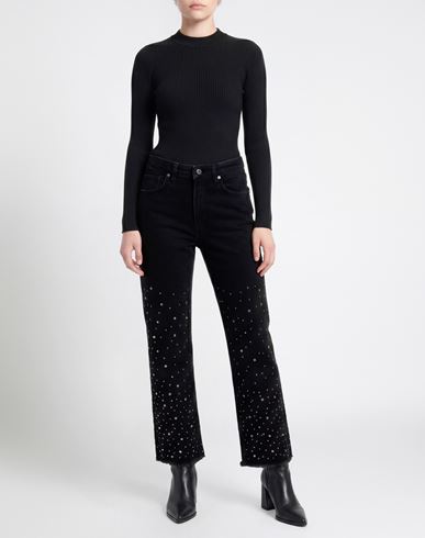 Woman Jeans Charcoal Size 27 Cotton, Elastane