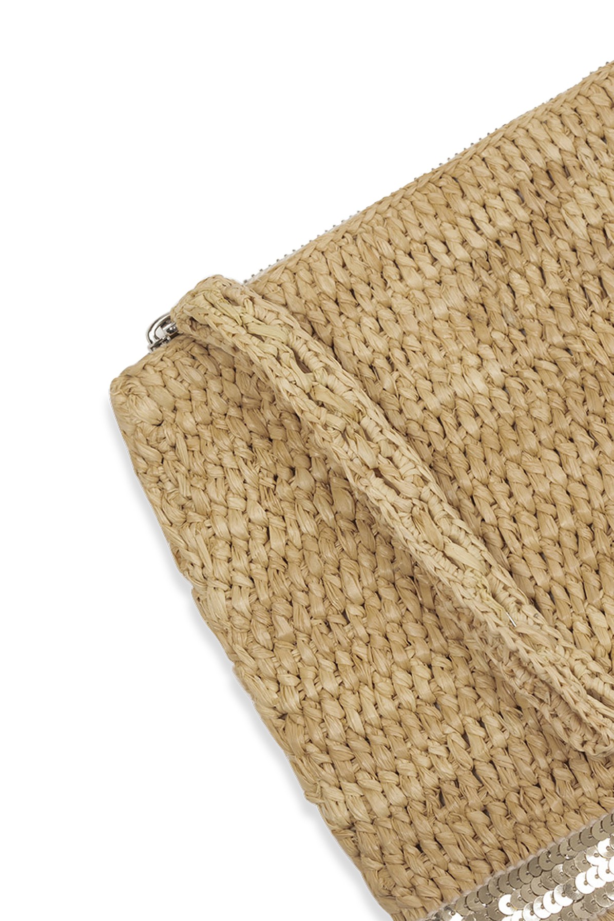Raffia and Sequins Clutch