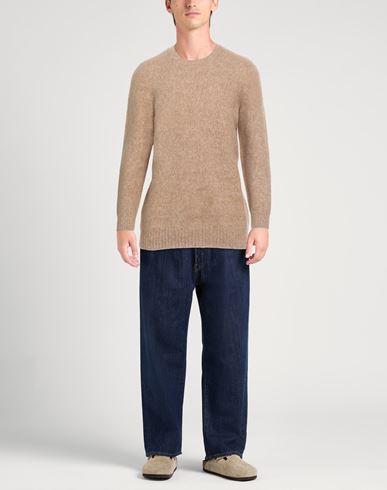 Man Sweater Camel Size 36 Lambswool