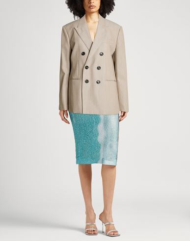 Woman Blazer Beige Size 6 Virgin Wool