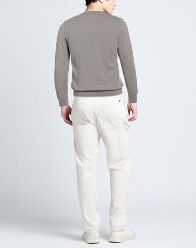 Man Sweater Taupe Size 46 Merino Wool