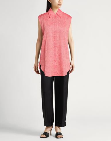 Woman Shirt Coral Size 4 Linen
