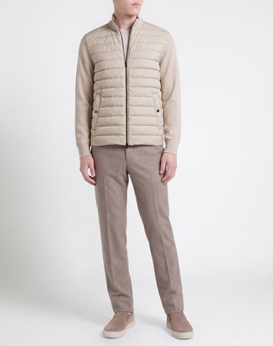 Man Puffer Beige Size 44 Virgin Wool, Silk, Polyamide