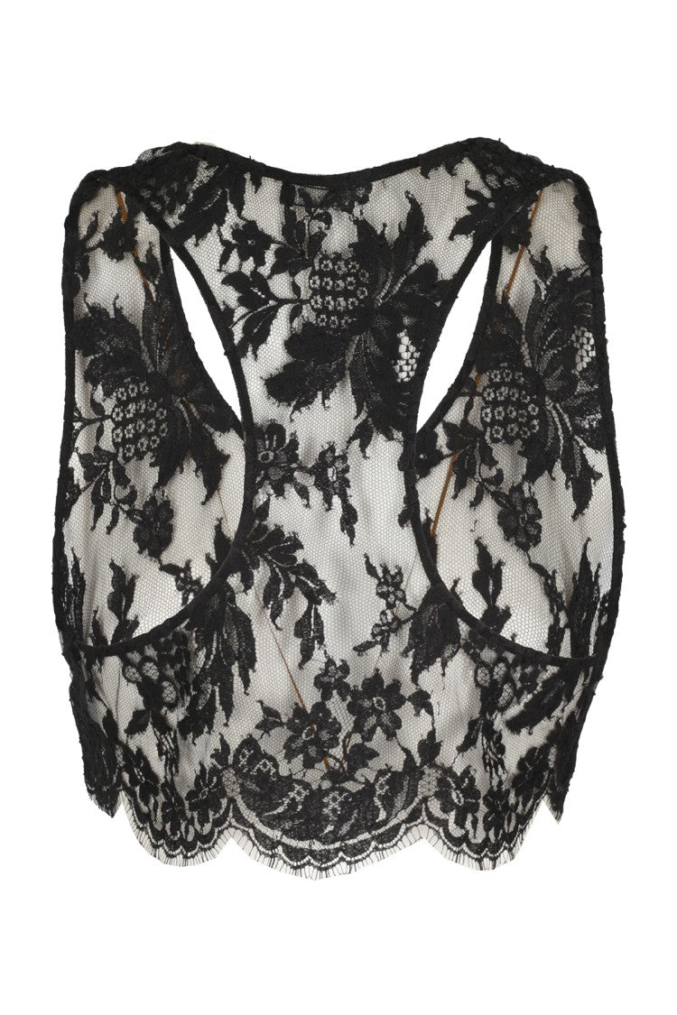 Black Lace Crop Top