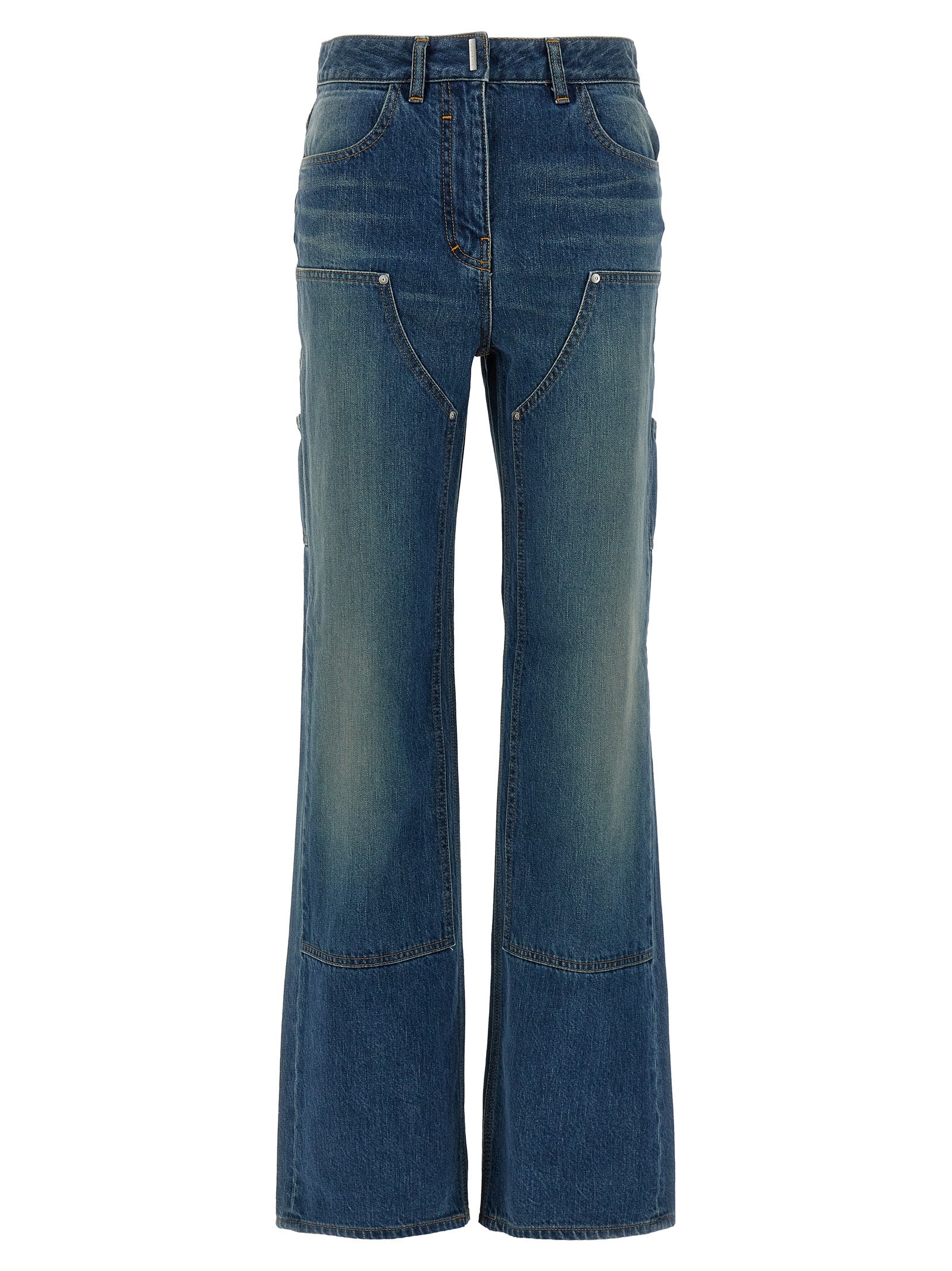 Flared Cotton Jeans — Blue