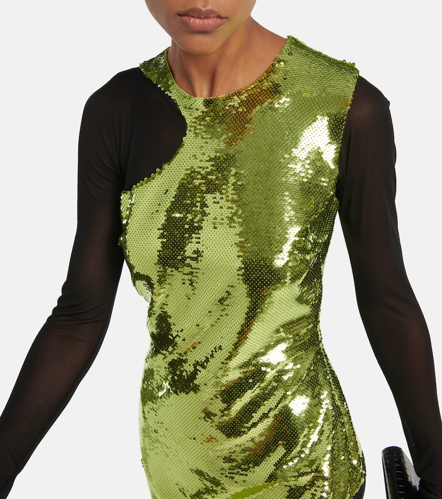 Liquid sequin and tulle gown