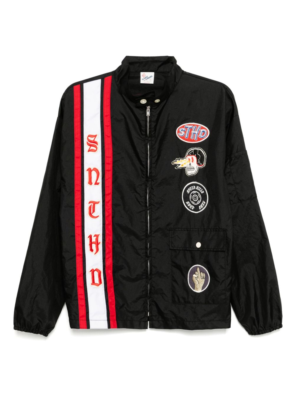 SAINT MXXXXXX badges zip-up jacket - Black