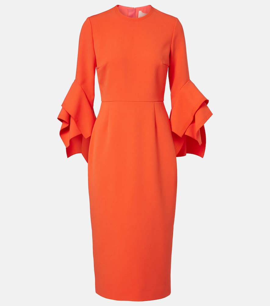 Ruffled midi dress
