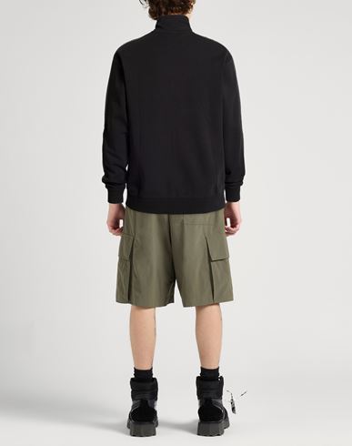 Man Sweatshirt Black Size M Cotton, Polyester