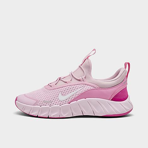 Little Kids Free Ride Stretch Lace Running Shoes in Pink Rise/Playful Pink/Bleached Lilac