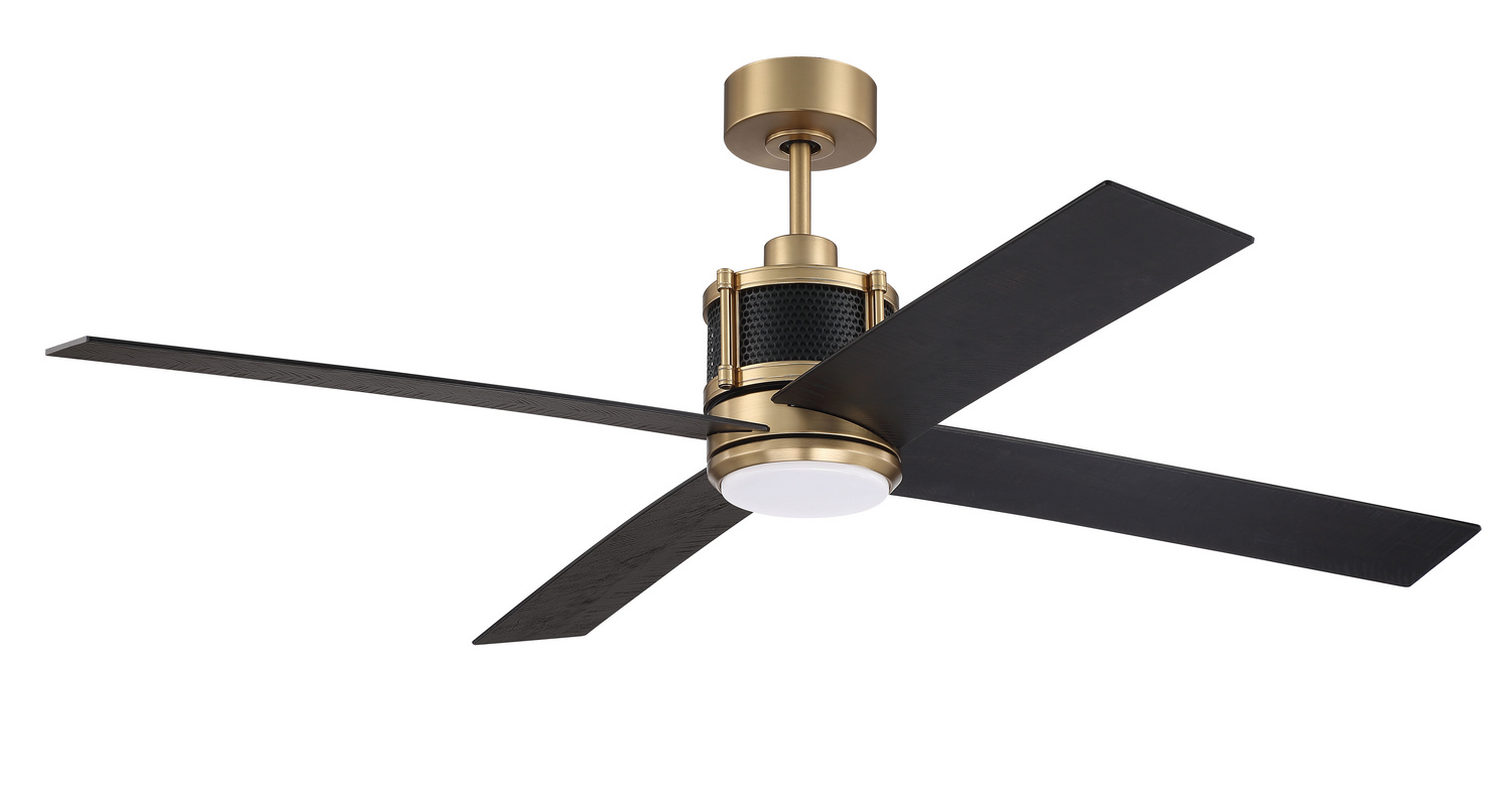 Satin Brass 56" Ceiling Fan from the Gregory 56" Indoor Ceiling Fan with no Wifi Collection