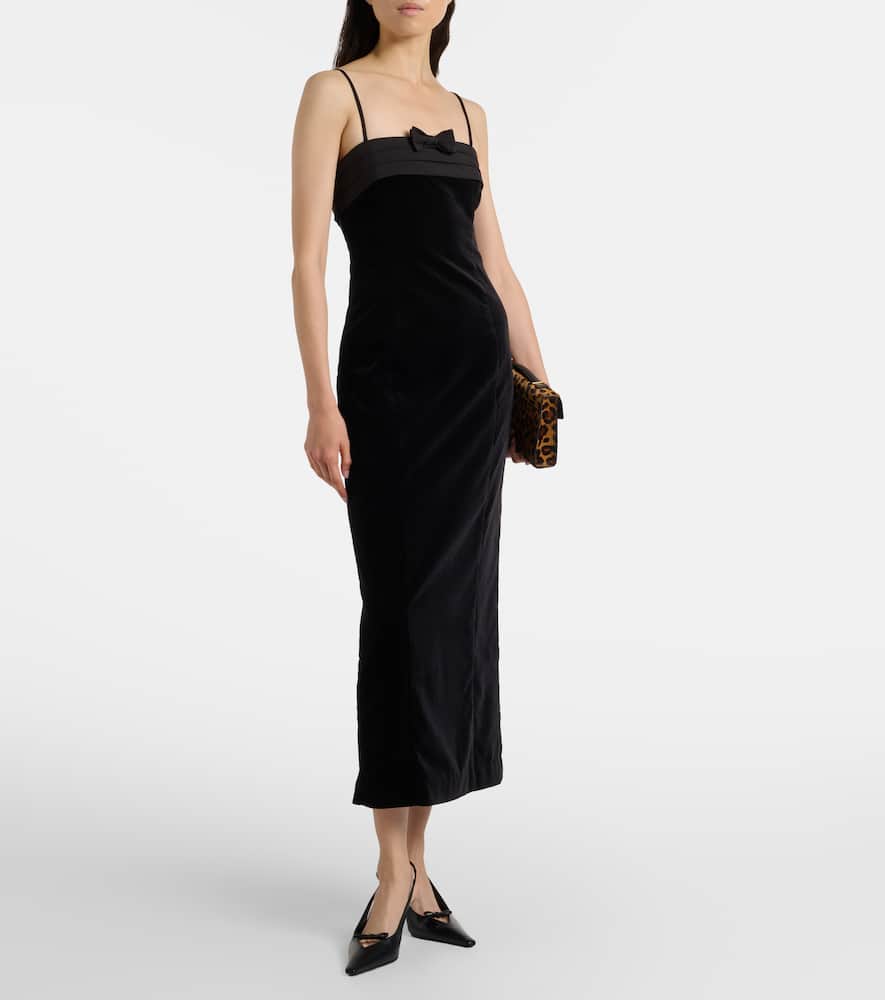 Quincy cotton velvet cocktail dress