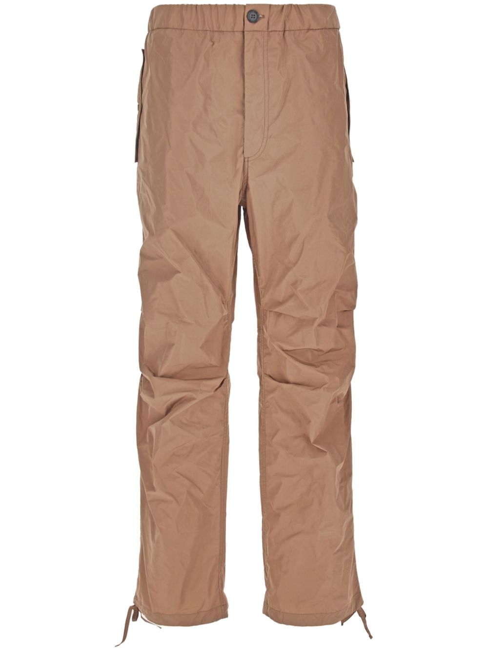 Wide-leg taffeta trousers - Brown