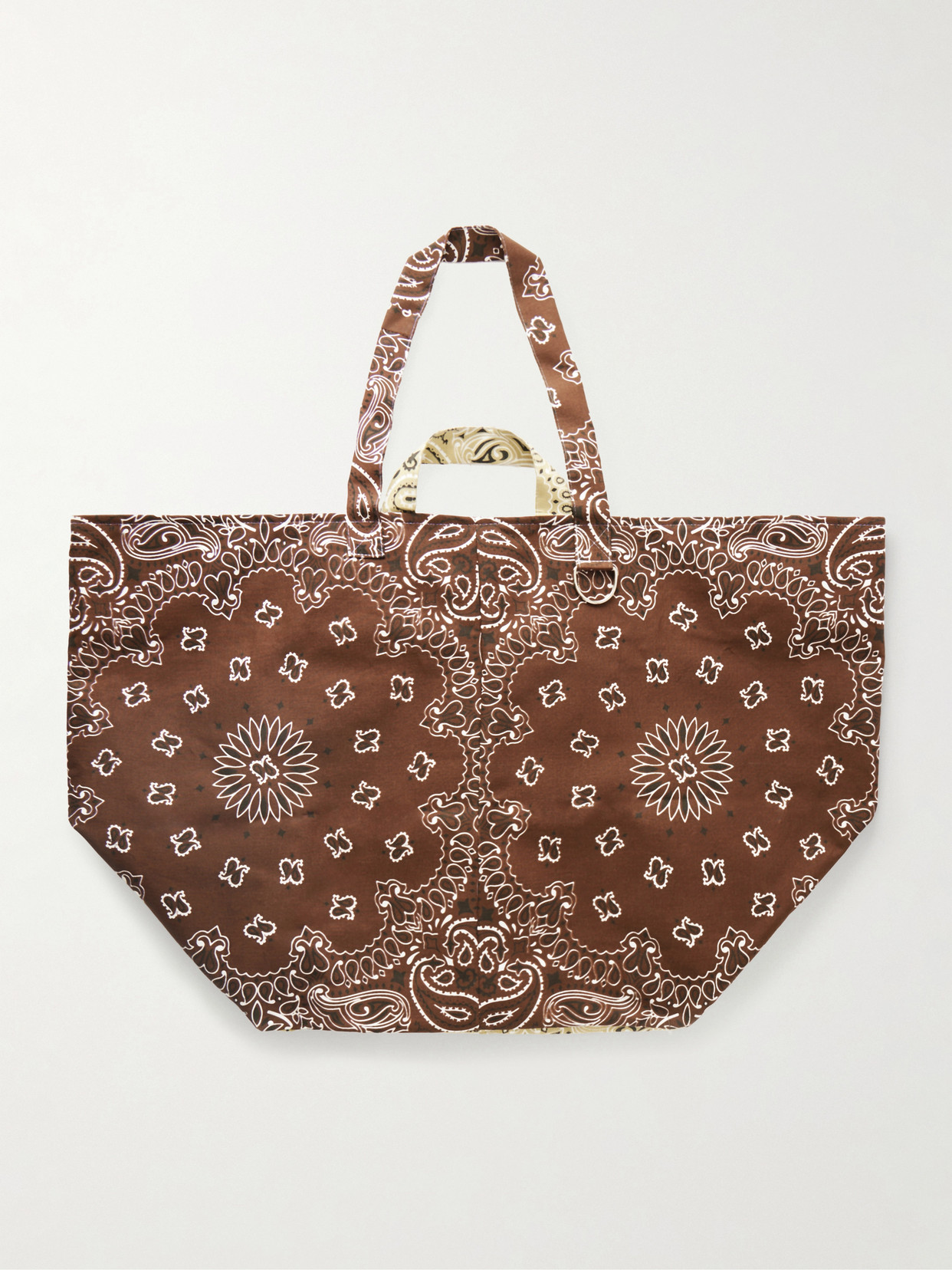 Bandana-print Cotton Tote - Brown