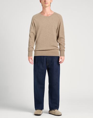 Man Sweater Sand Size 44 Cashmere