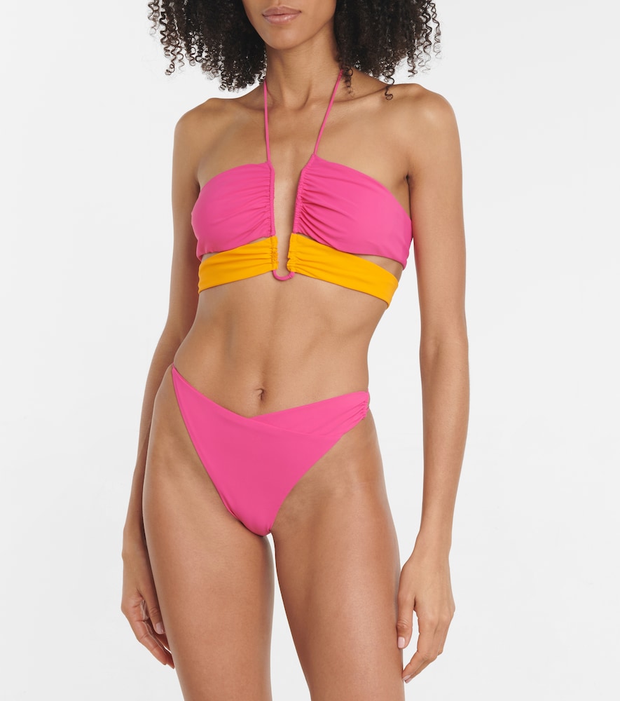 Exclusive to Mytheresa - Ruched halterneck bikini top
