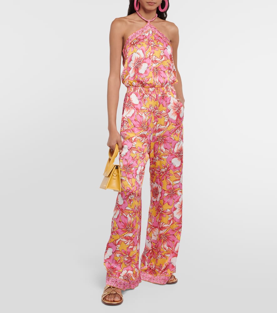 Isabelle printed halterneck jumpsuit