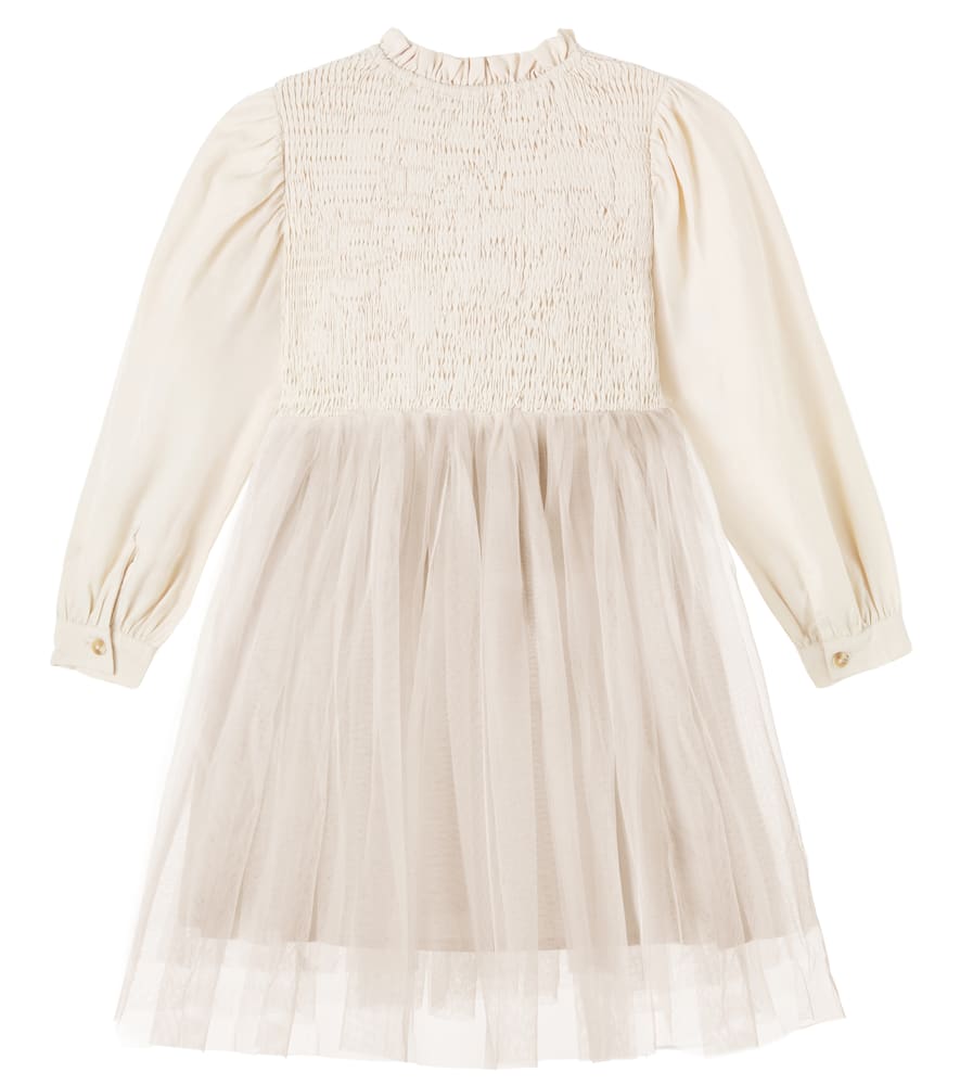 Janice shirred tulle dress
