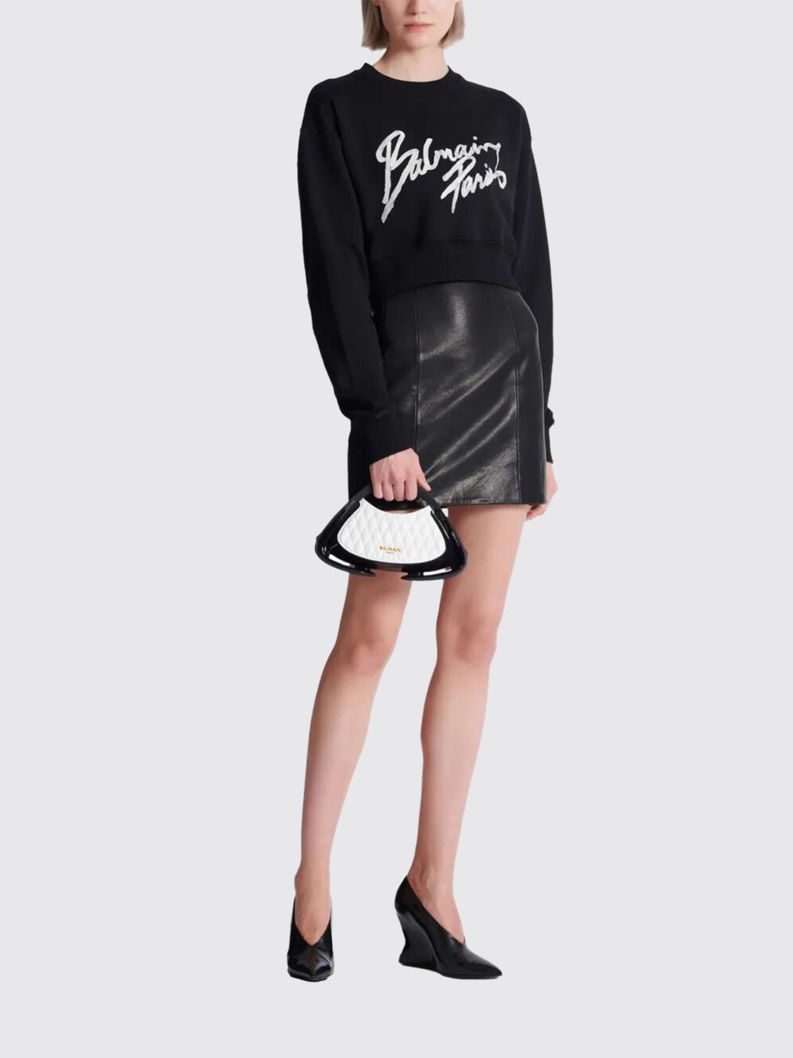 " Cropped Roundneck Sweater