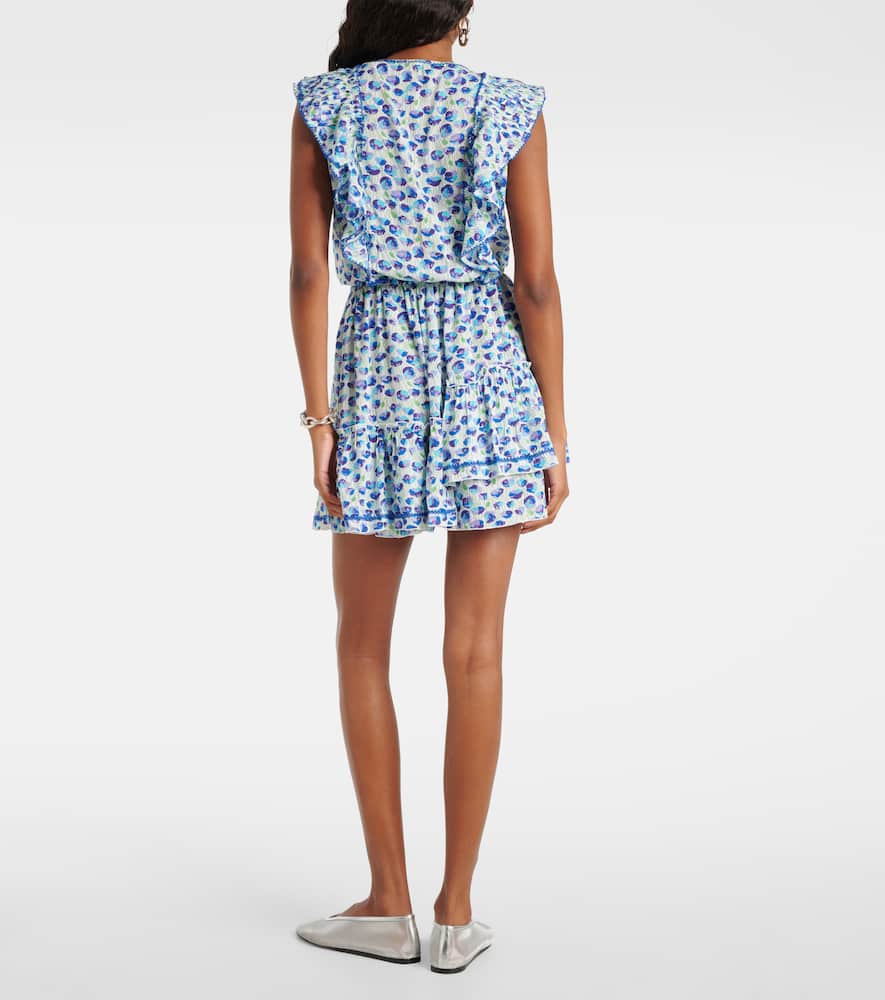 Bambi printed ruffled minidress