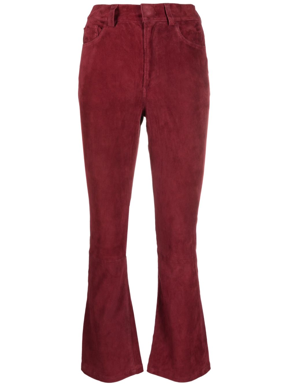 Zircon suede flared trousers