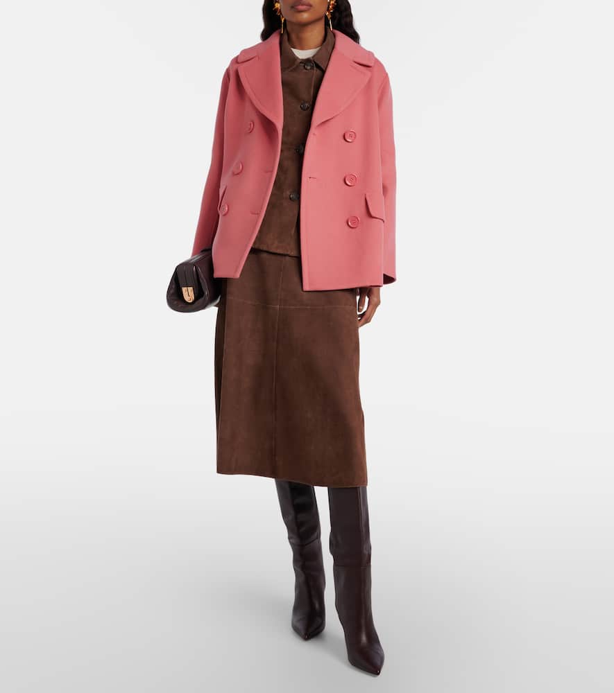 Efebo double-breasted virgin wool jacket