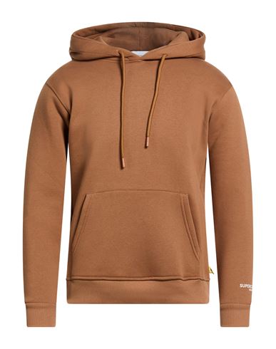 Man Sweatshirt Camel Size S Polyester, Cotton