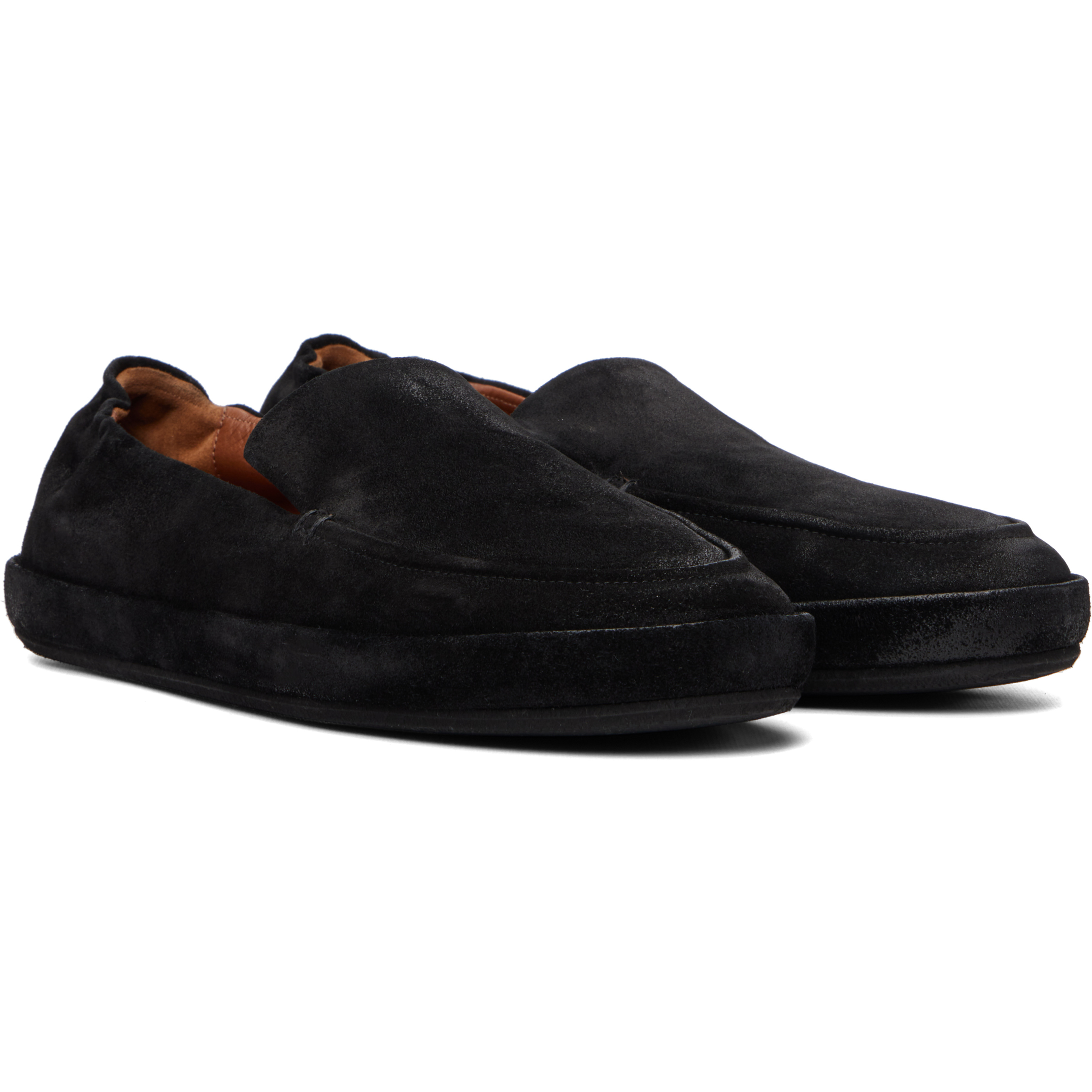 Black Scatopelle Suede Loafers