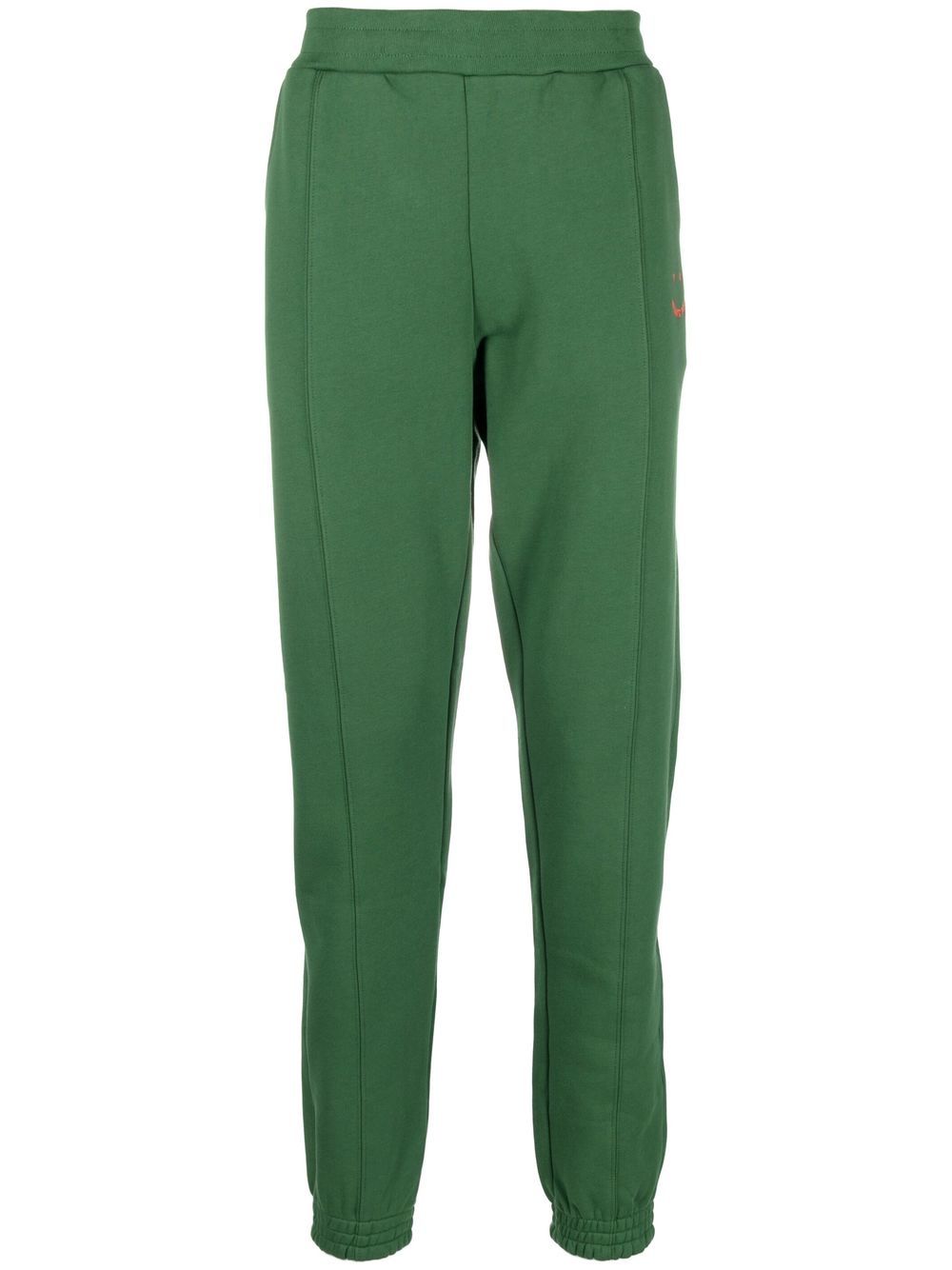 Happy logo-embroidered track pants - Yellow