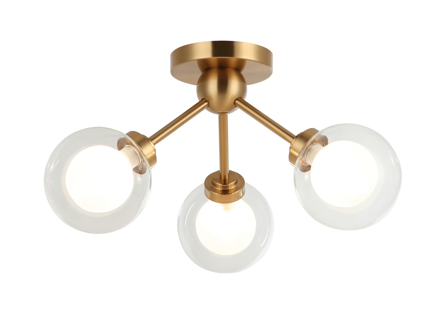 Aged Gold Brass LED Chandelier from the Solaris Collection