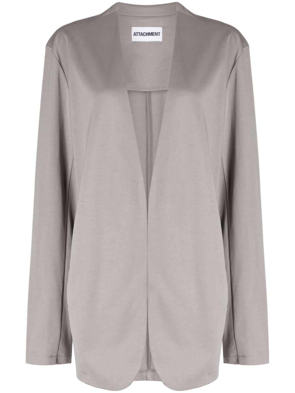 V-neck cotton blazer - Grey
