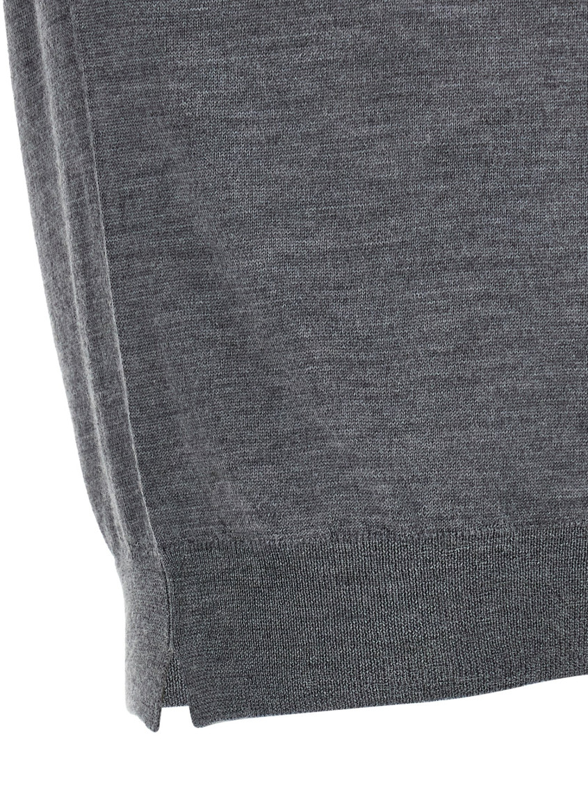 Grey Extrafine Mesh Sweater