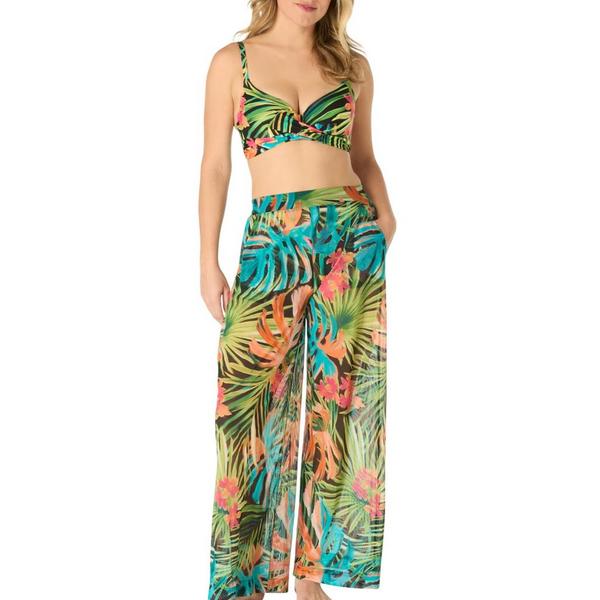 Women's Island Grove Meryl Swim Bottoms Misses Small Black Multi